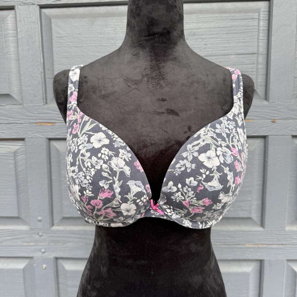 Cacique Women's Blue Floral Size 38C Underwire Bra!